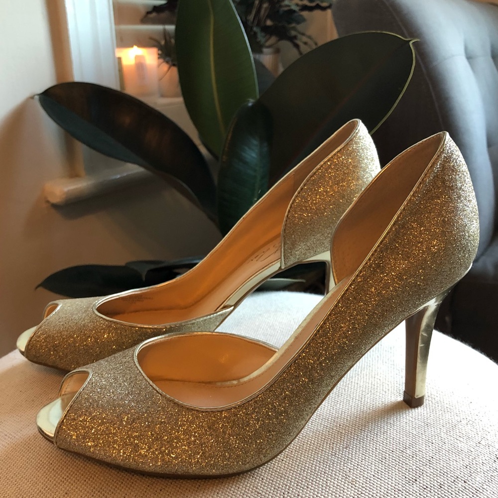 Gold Glitter Marc Fisher Heels